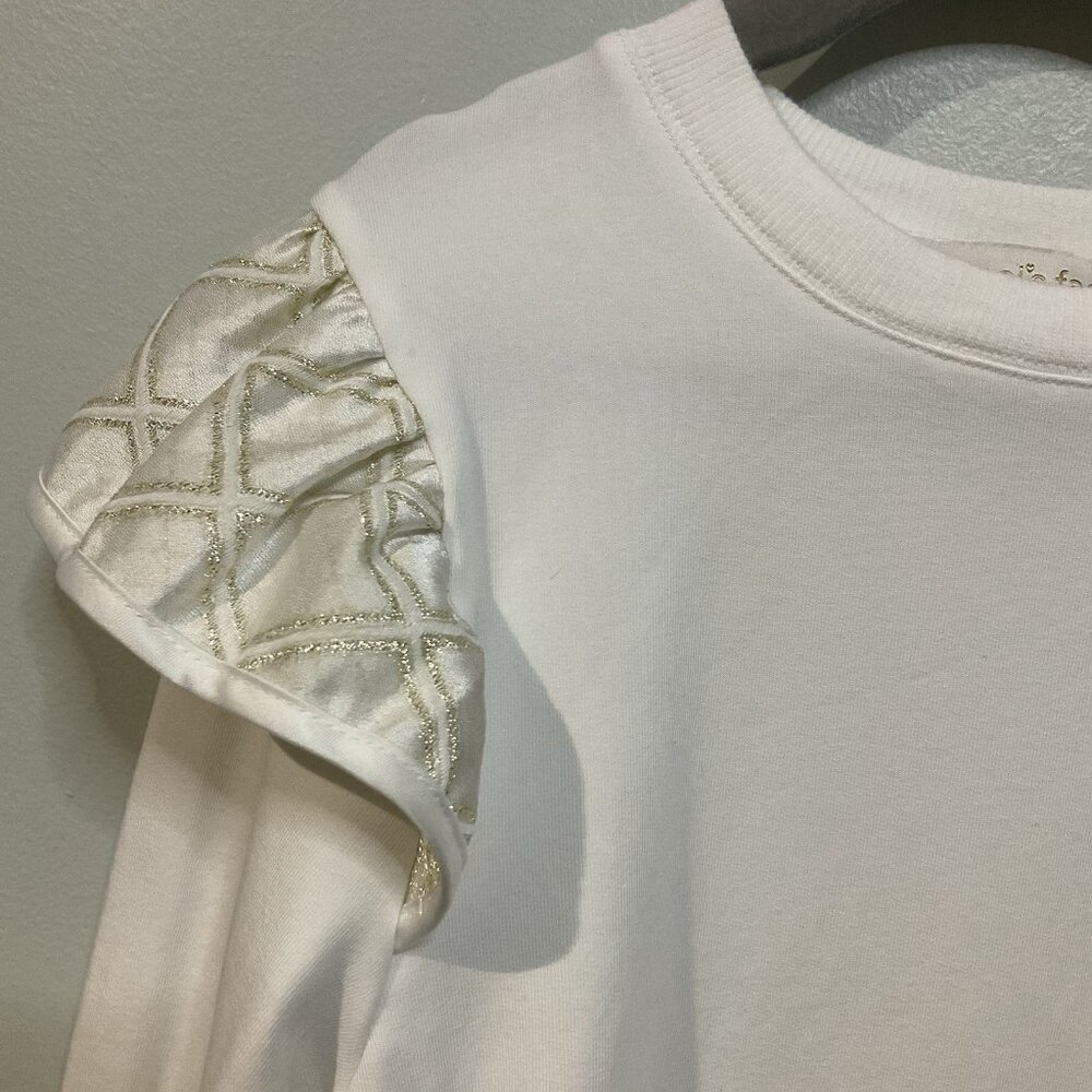 Angels Face Girl’s White Tracksuit Ruffle Long Sleeves Size 6-7 Y Cotton Outfit - Picture 4 of 13